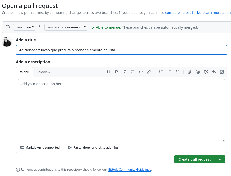 Github pull request
